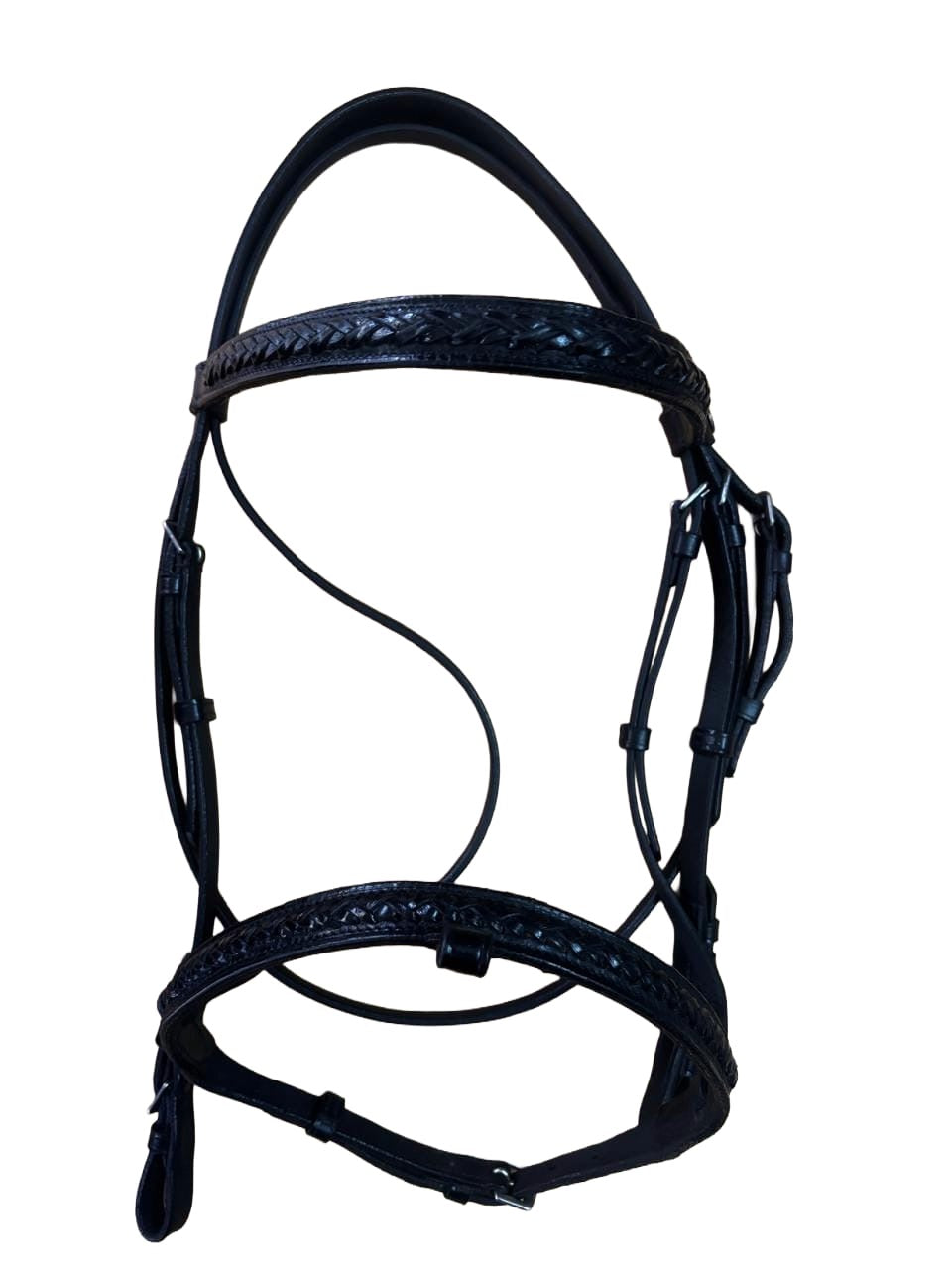 Solo Saddlers Black flash bridle - COB