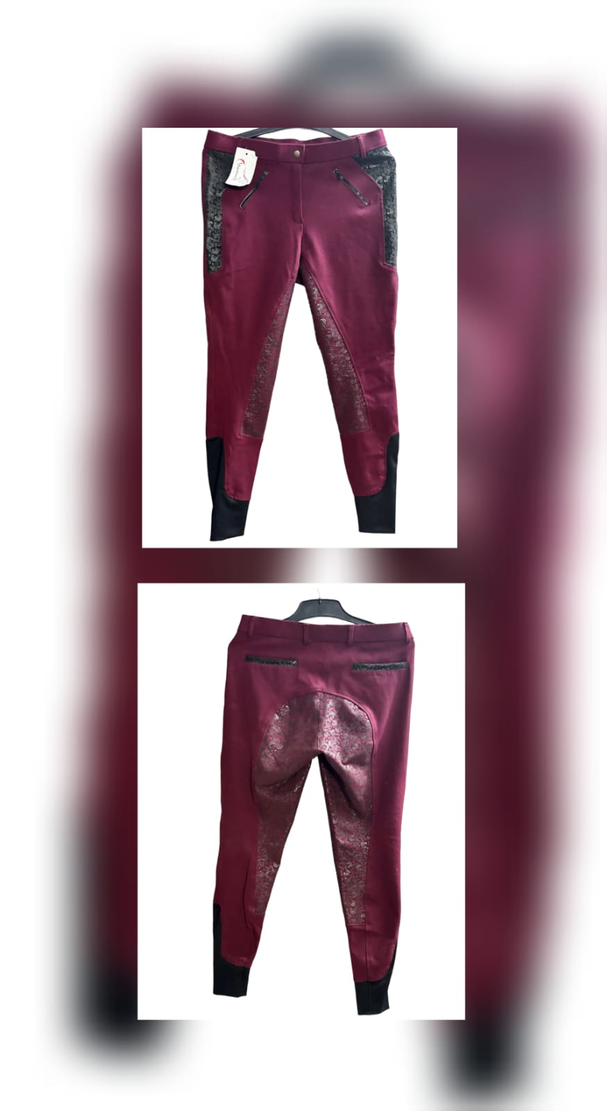 Equileisure Maroon Jodhpur - Size 42