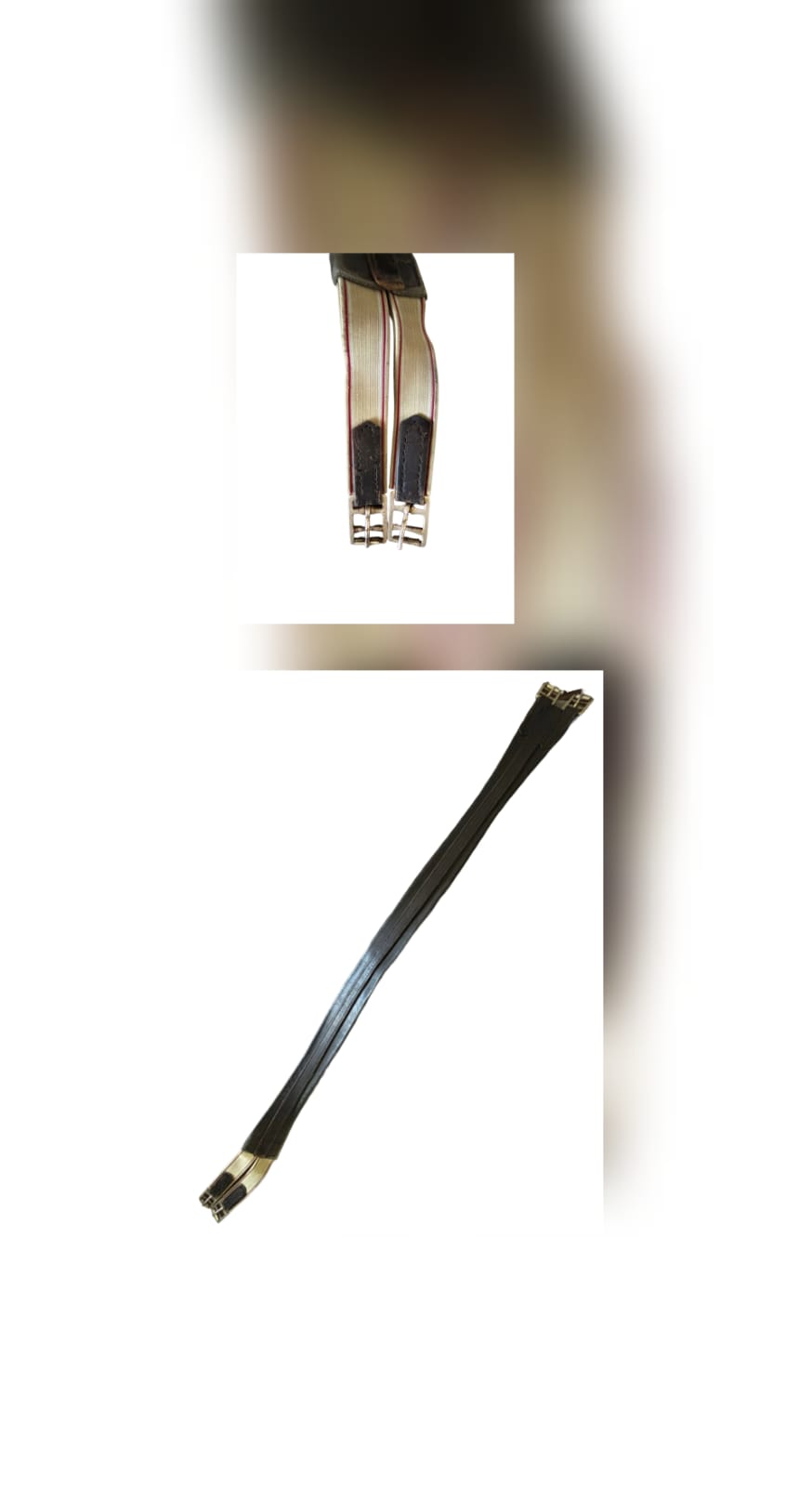 Black Leather Girth - 52"