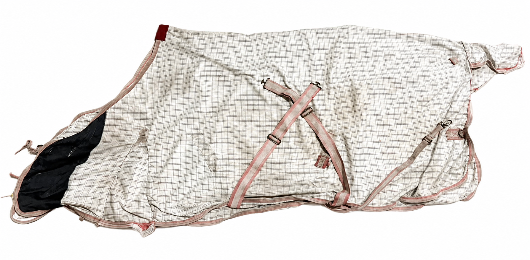 White with Faded Red Stripes Day Sheet – 145cm (Second-Hand)