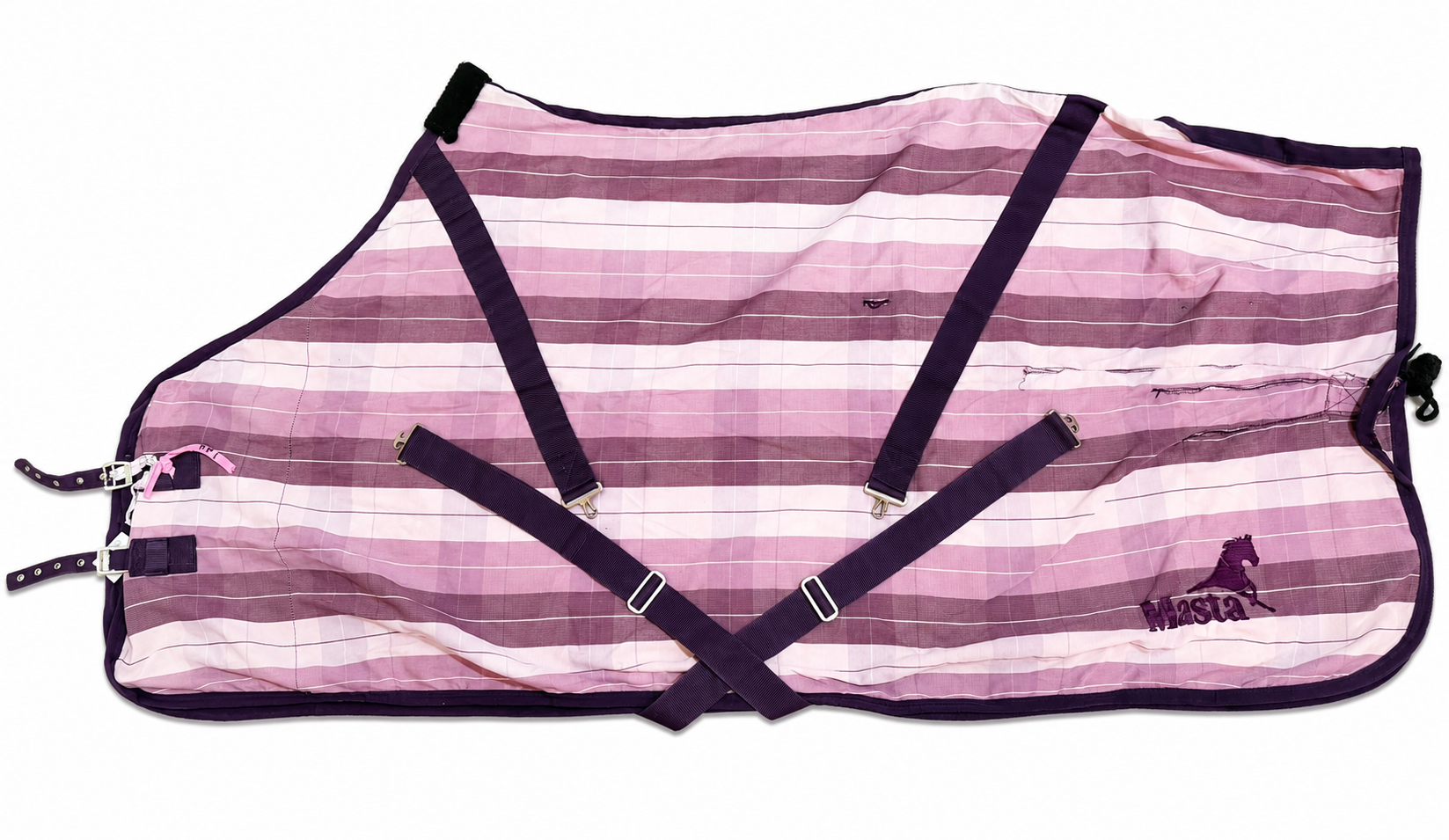 Masta Purple & Light Pink Striped Day/Travel Sheet – 130cm (Second-Hand)
