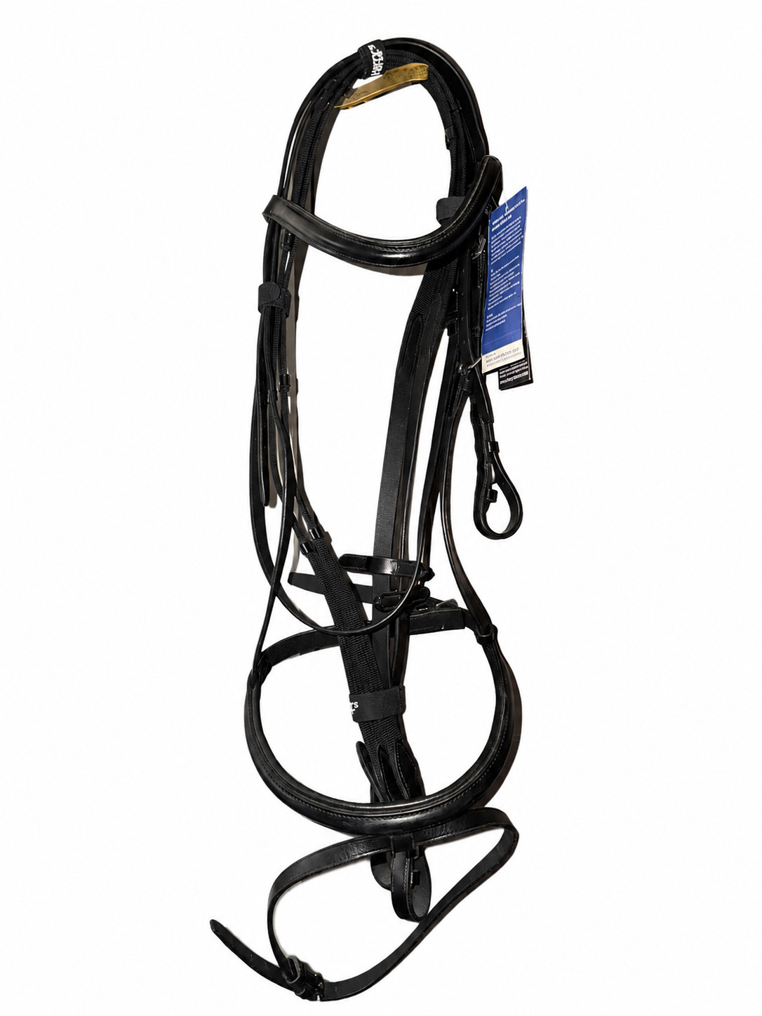 Harry's Horse Black Flash Bridle with Webbed Reins – Full Size (Brand New)
