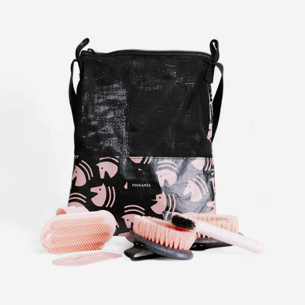 Fouganza Junior Grooming Bag 5 piece - Pink