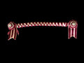 Red & Cream Show Browband - 31cm ( PONY )
