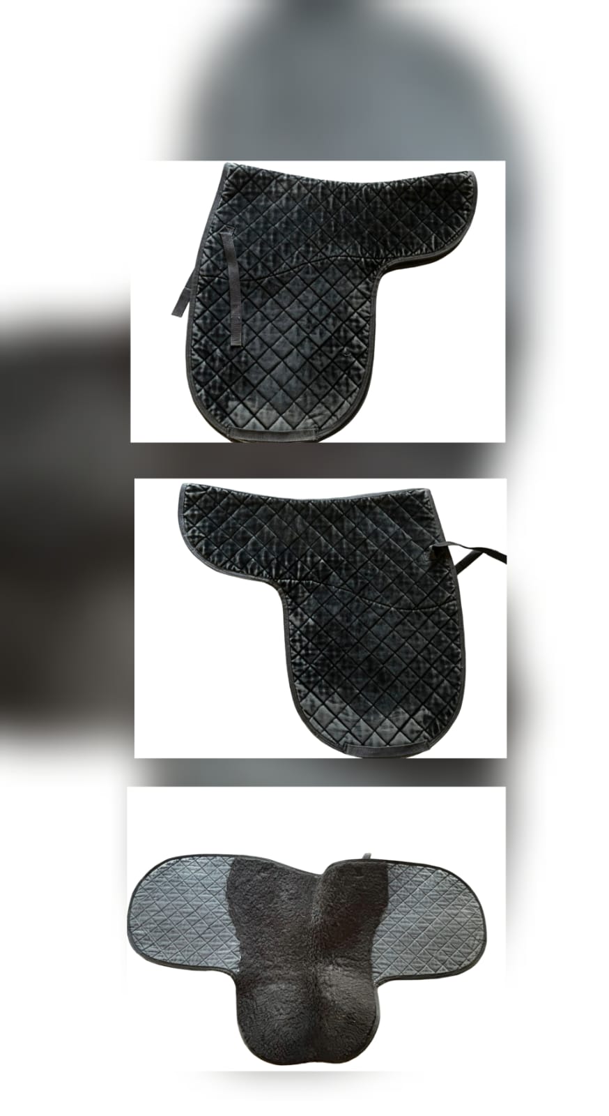 Black Shaped Dressage Numnah COB