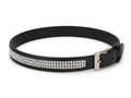 BRAND NEW - Diamanté Leather Belt – 32" – Black