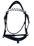 Capriol Black flash Bridle with showing browband - FULL