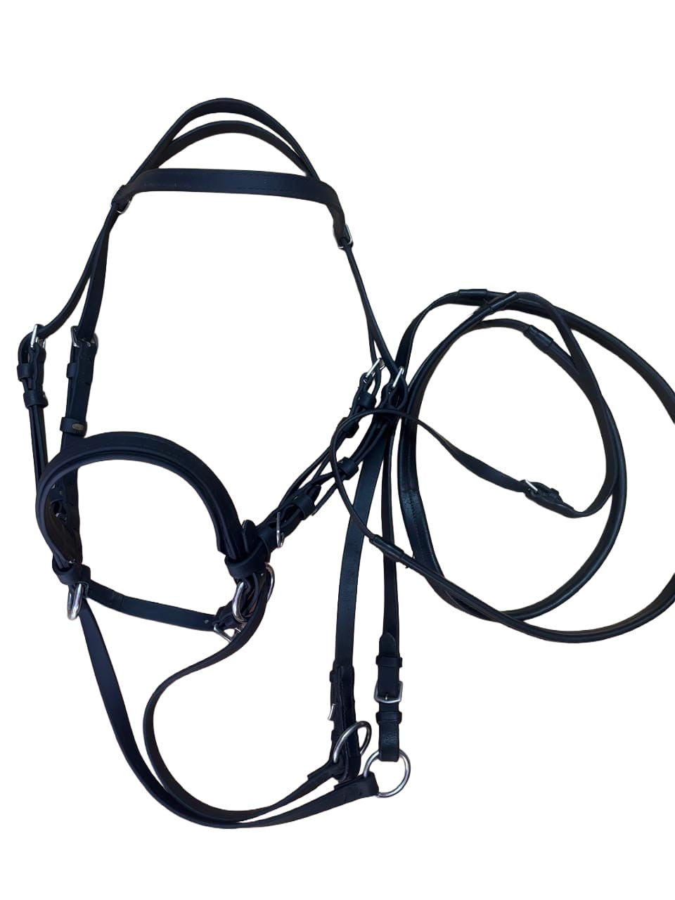 Black cross over bitless Bridle- COB